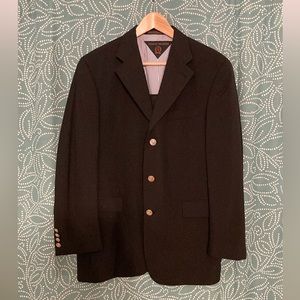Tommy Hilfiger Black 3 Button Wool Blazer 38R